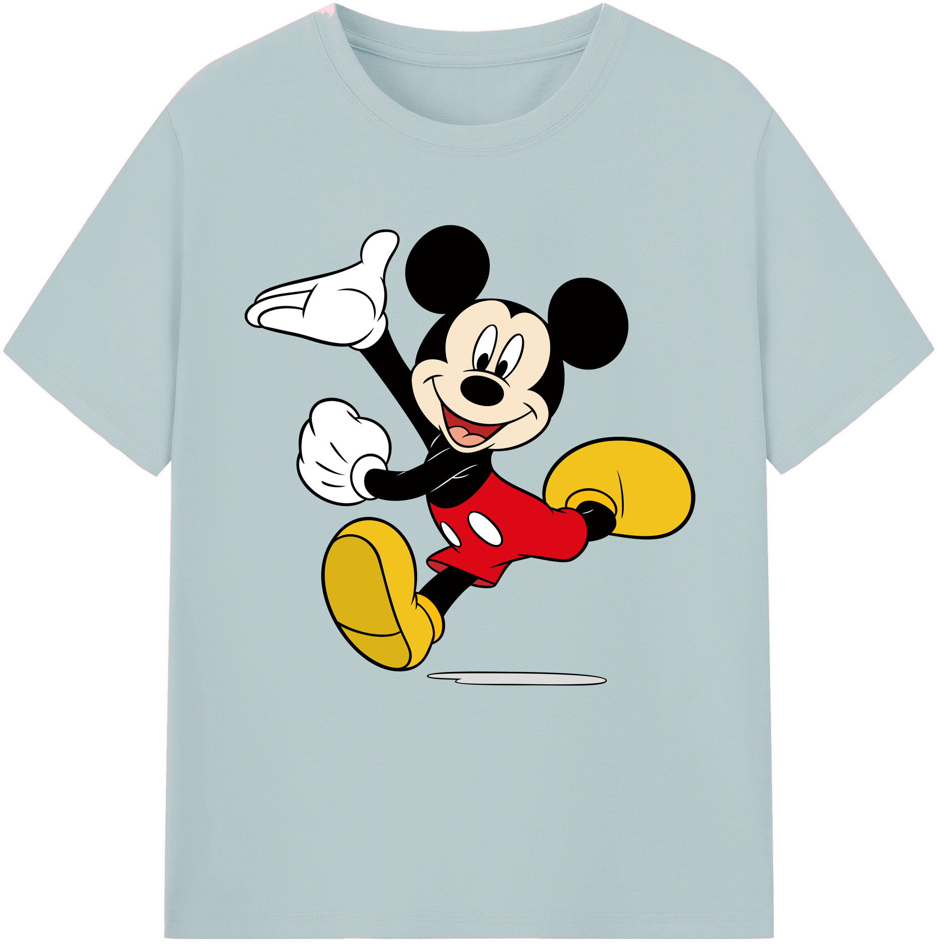 （画像用） ミッキーマウス Mickey Mouse 綿100％半袖Tシャツ（フロントプリント）